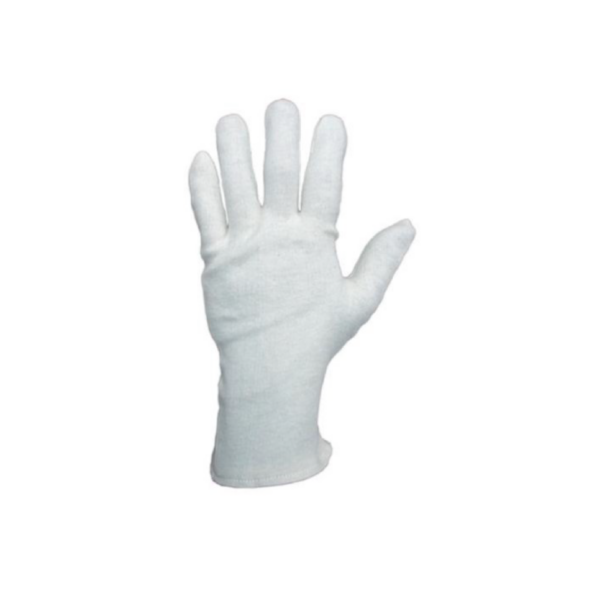 BlueStar Soft 14 Interlock strålesyede handsker af bleget bomuld