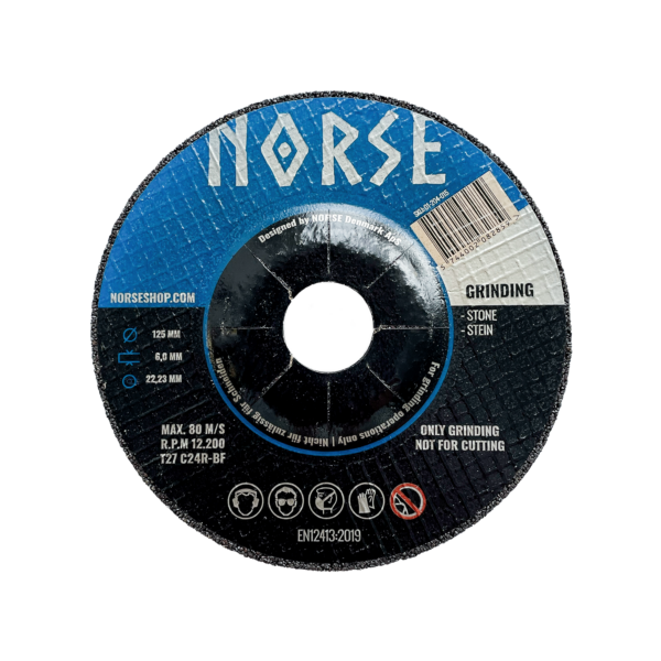 NORSE Grinding Disc 125×6,0×22,23mm | Slibeskive til sten
